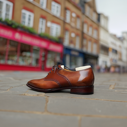 Elowen | Oxfords en cuir tan pour hommes