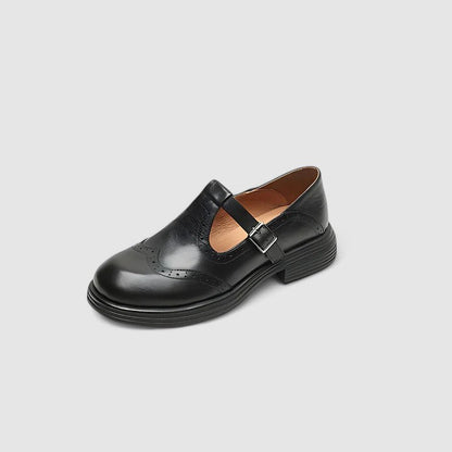 Emiliana | Chaussures T-strap en cuir classiques pour femmes