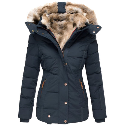 Gabbie | Women’s Winter Puffer Jacket with Fur Hood
