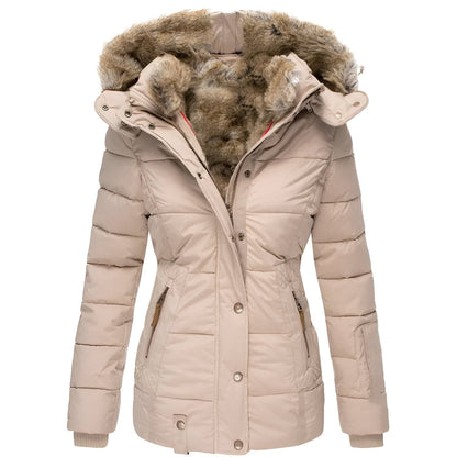 Gabbie | Women’s Winter Puffer Jacket with Fur Hood