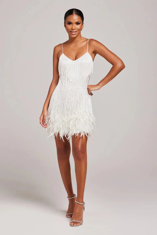 Gabrielle | Women’s Feather Fringe Mini Dress