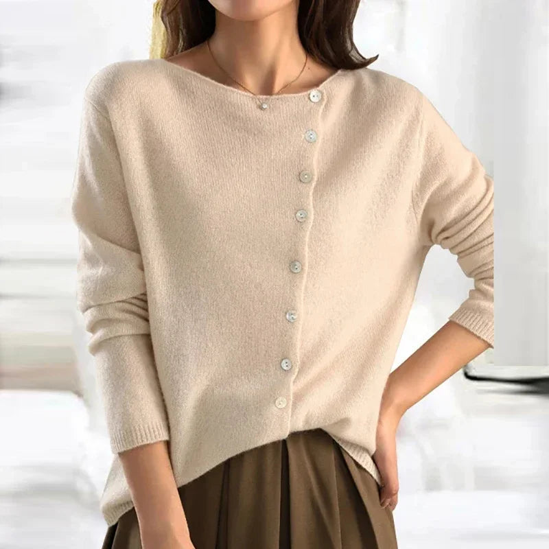 Ginevra | Women’s Elegant Knit Sweater with Button Detail