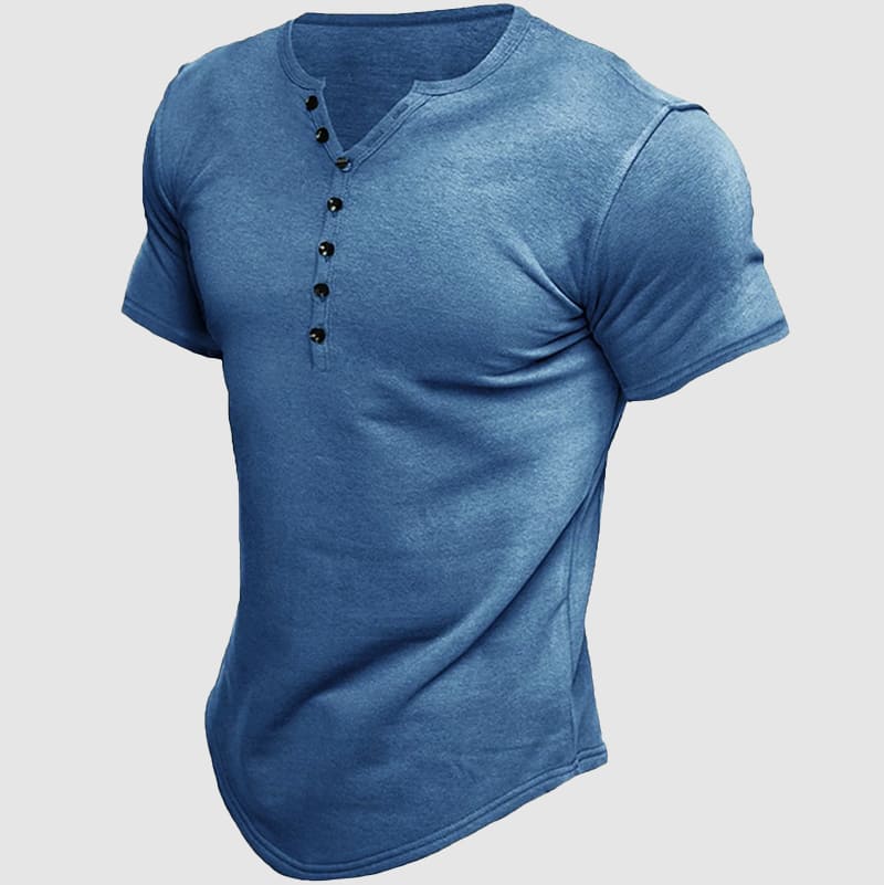 Henley | Chemise Henley à manches courtes pour hommes