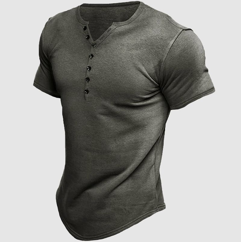 Henley | Chemise Henley à manches courtes pour hommes