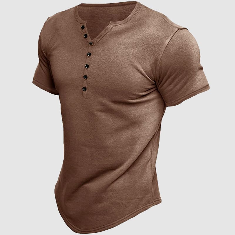 Henley | Chemise Henley à manches courtes pour hommes