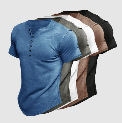 Henley | Chemise Henley à manches courtes pour hommes
