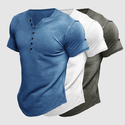 Henley | Chemise Henley à manches courtes pour hommes