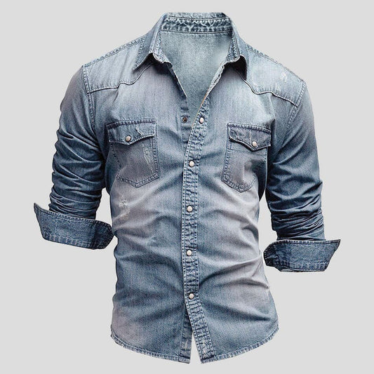 Holdine | Chemise en denim vintage pour hommes – Plusieurs couleurs