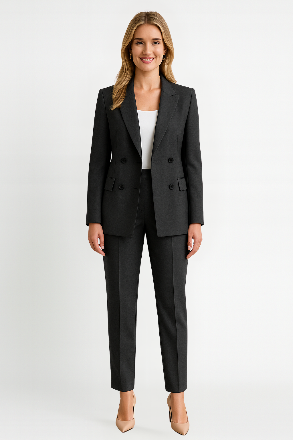 Jennilyn | Ensemble blazer classique et pantalon ajusté pour femmes