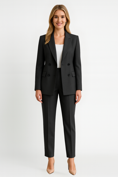 Jennilyn | Ensemble blazer classique et pantalon ajusté pour femmes