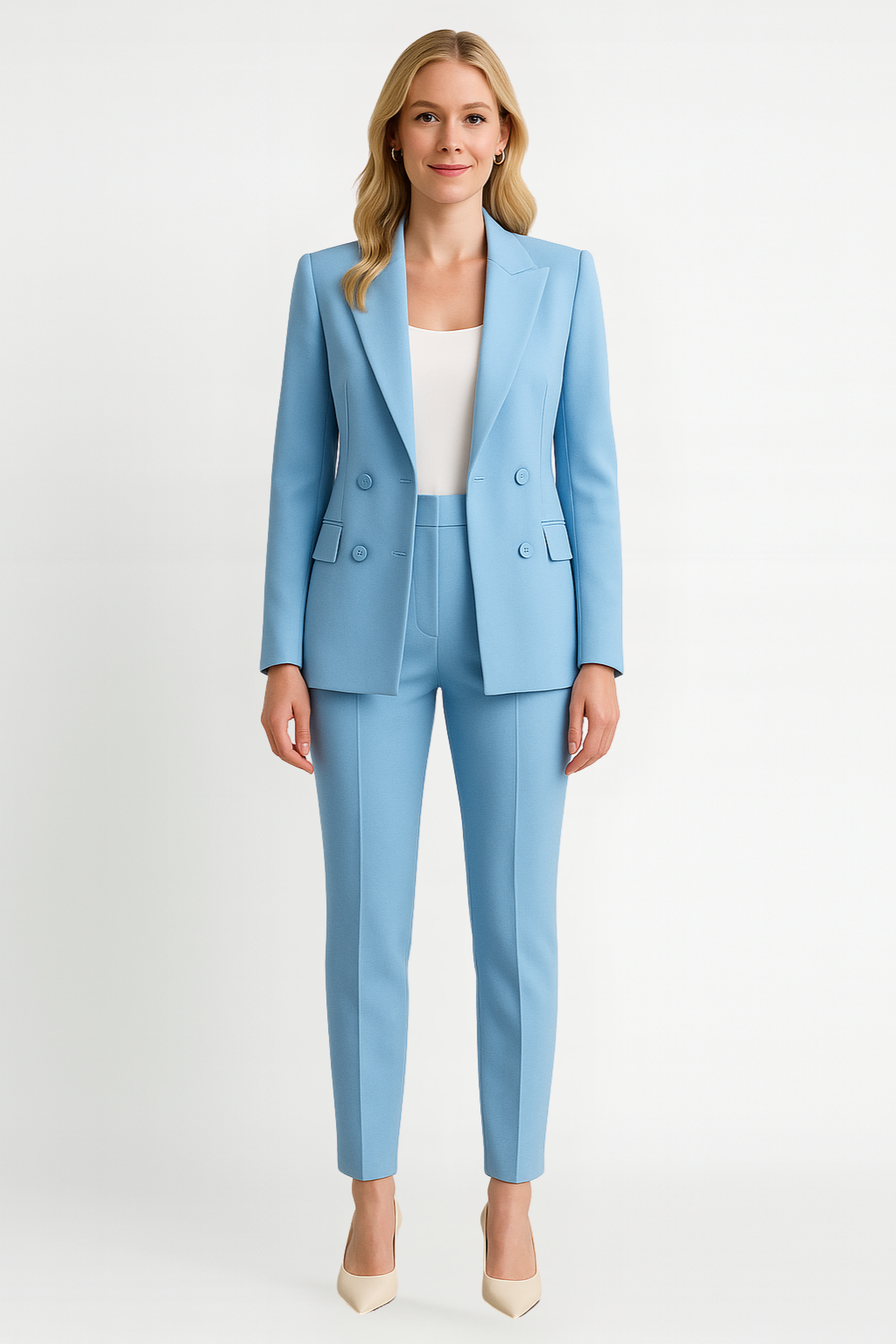 Jennilyn | Ensemble blazer classique et pantalon ajusté pour femmes