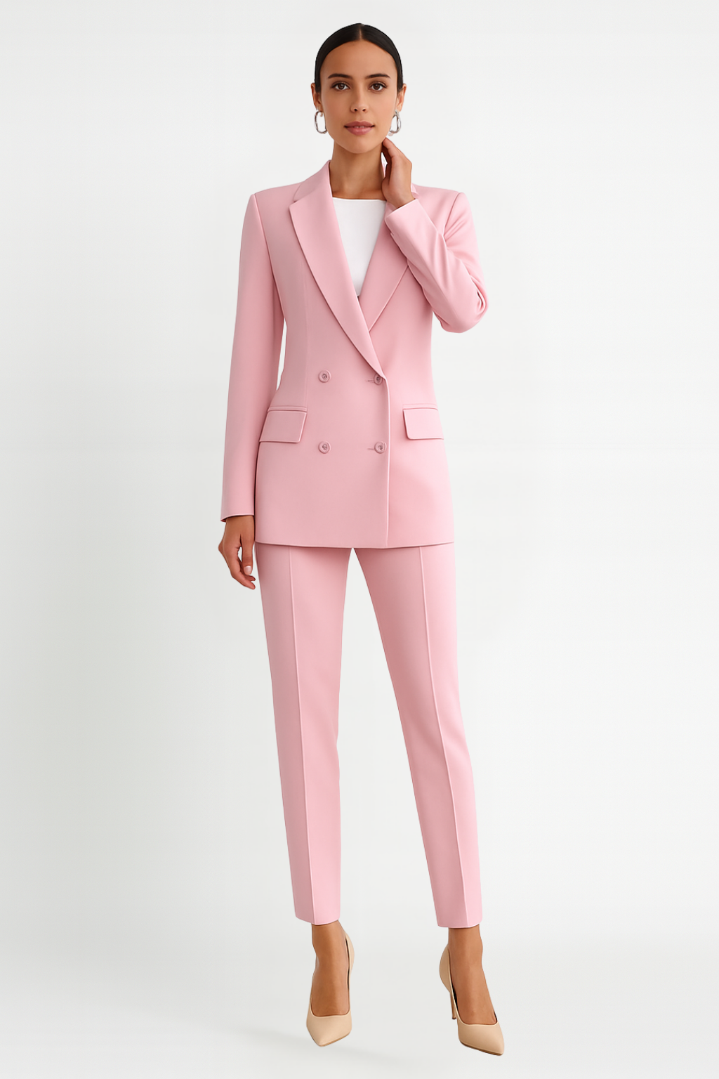 Jennilyn | Ensemble blazer classique et pantalon ajusté pour femmes