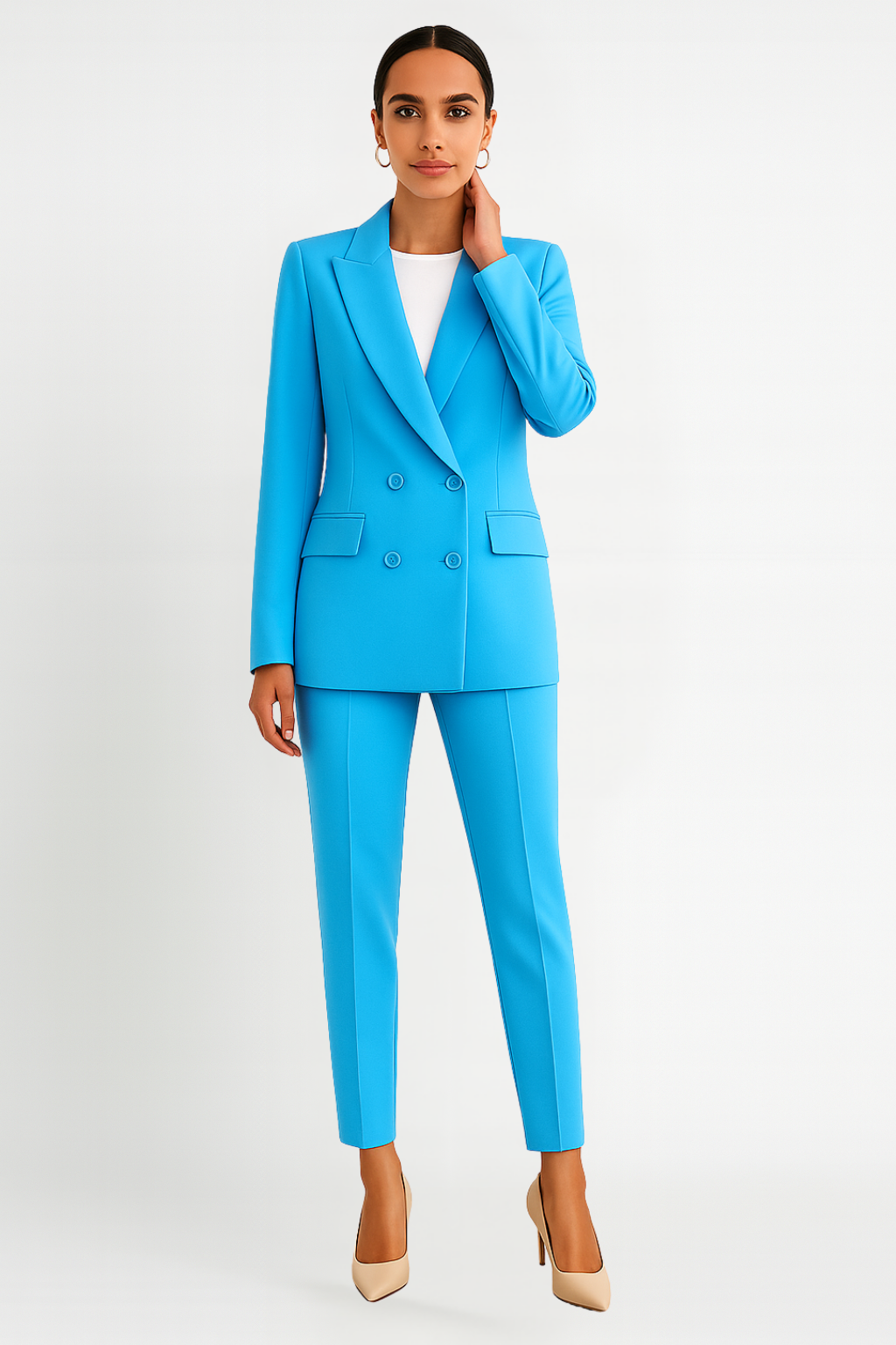 Jennilyn | Ensemble blazer classique et pantalon ajusté pour femmes