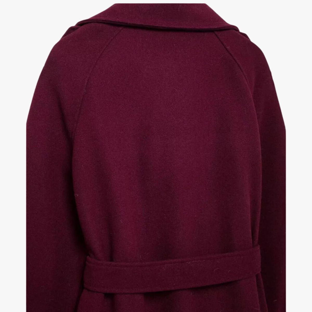 Jhoana | Manteau trench bordeaux élégant avec ceinture pour femmes