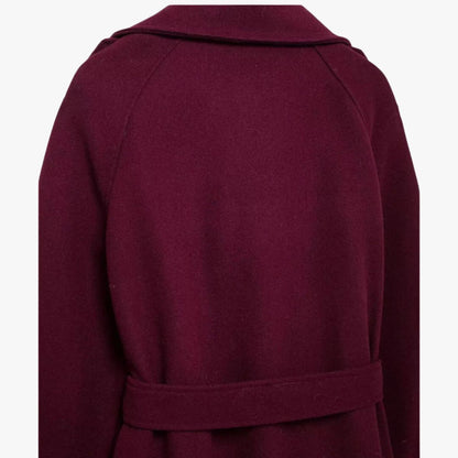 Jhoana | Manteau trench bordeaux élégant avec ceinture pour femmes