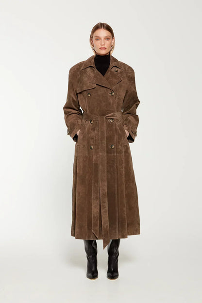 Josefina | Manteau trench en daim élégant pour femmes