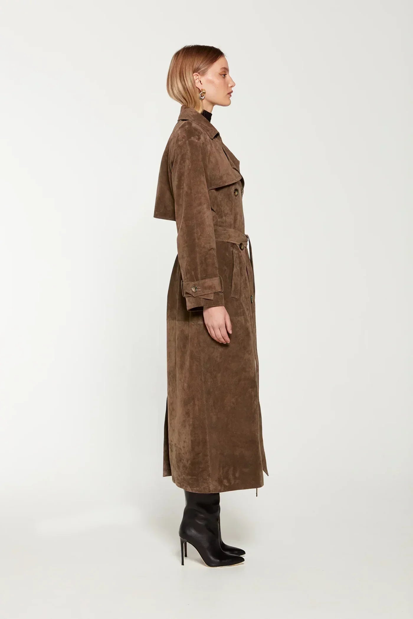 Josefina | Manteau trench en daim élégant pour femmes