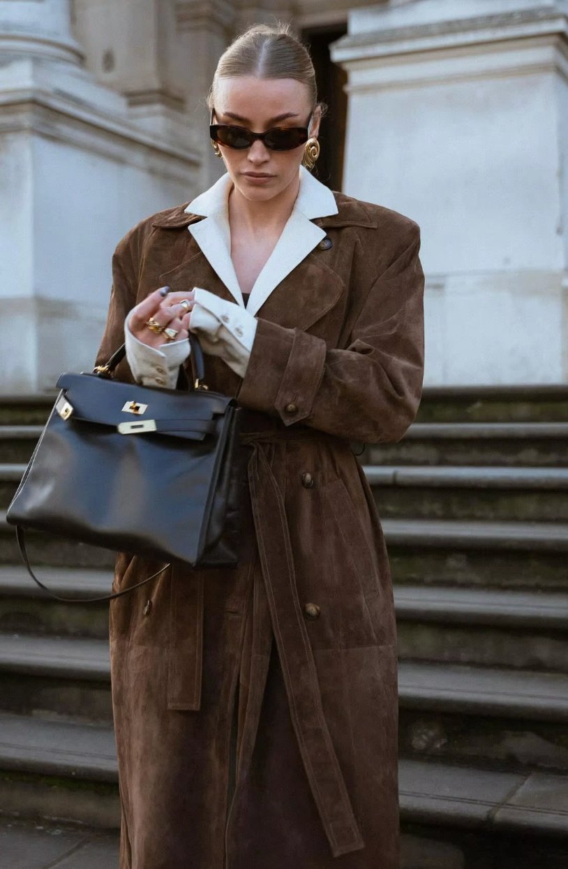 Josefina | Manteau trench en daim élégant pour femmes