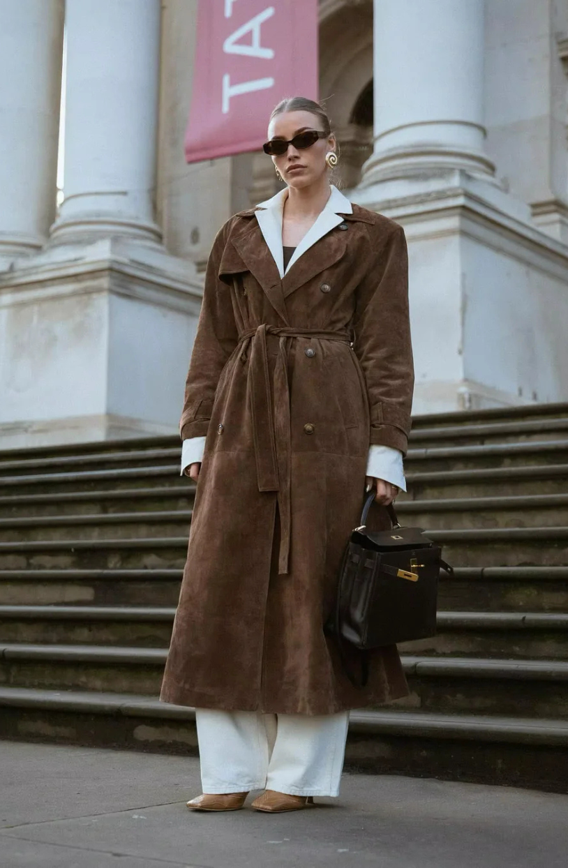 Josefina | Manteau trench en daim élégant pour femmes