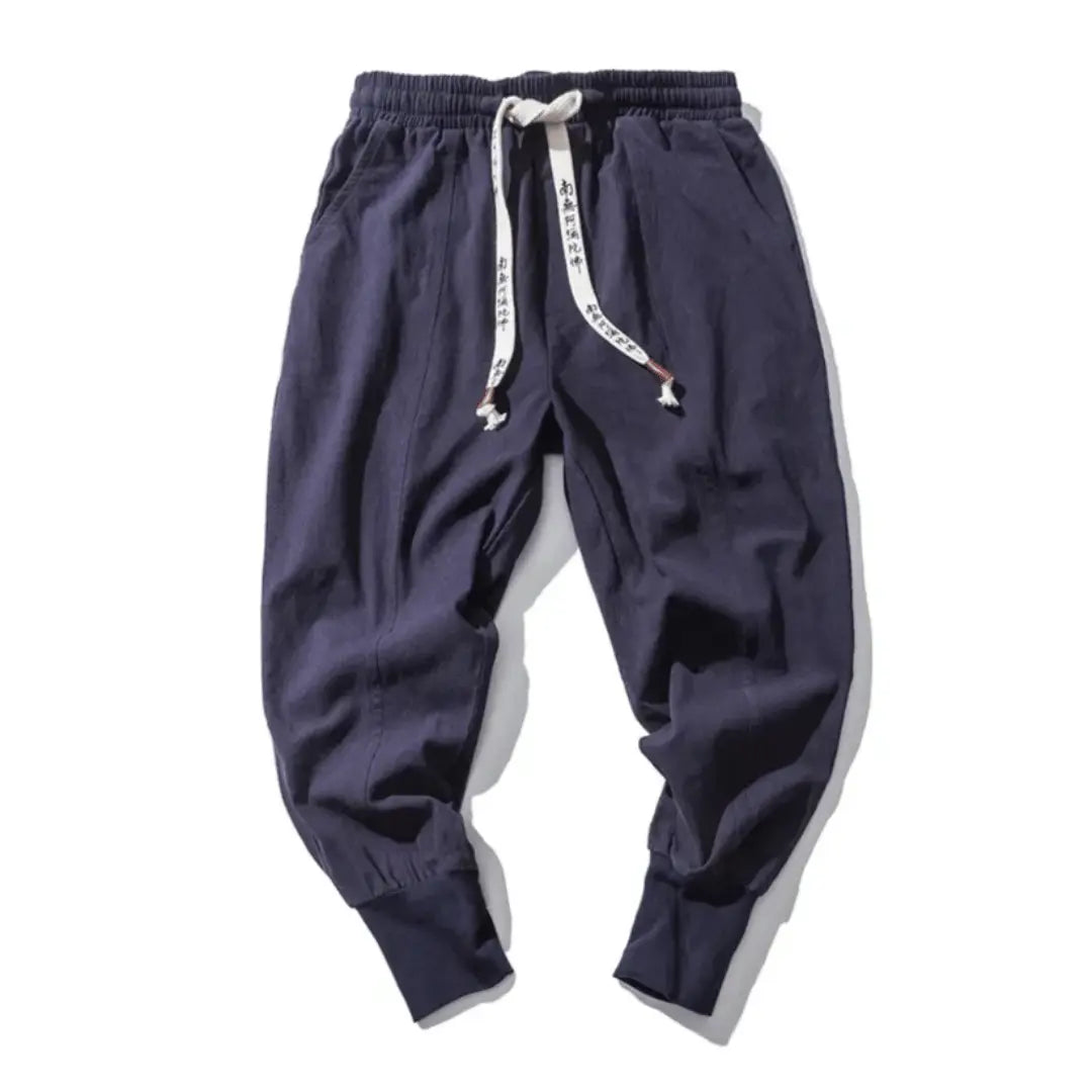 Kenji | Pantalons en mélange de coton premium à entrejambe bas pour homme