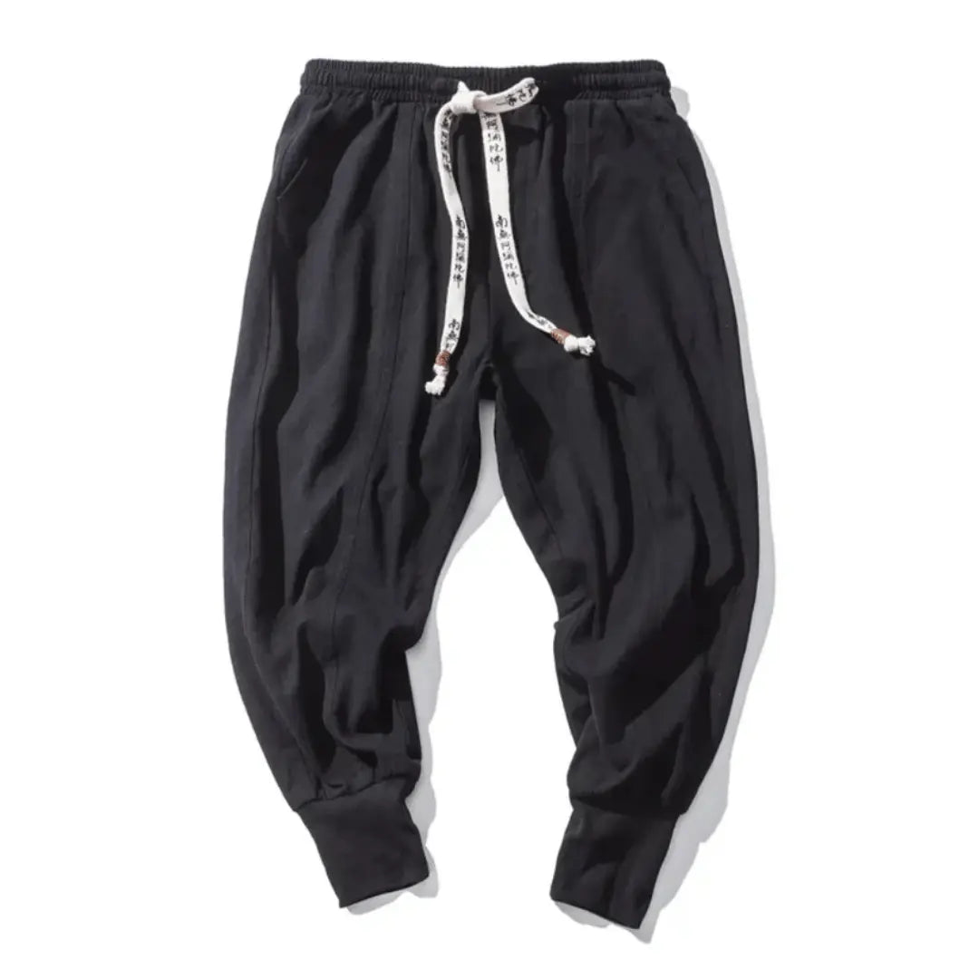 Kenji | Pantalons en mélange de coton premium à entrejambe bas pour homme