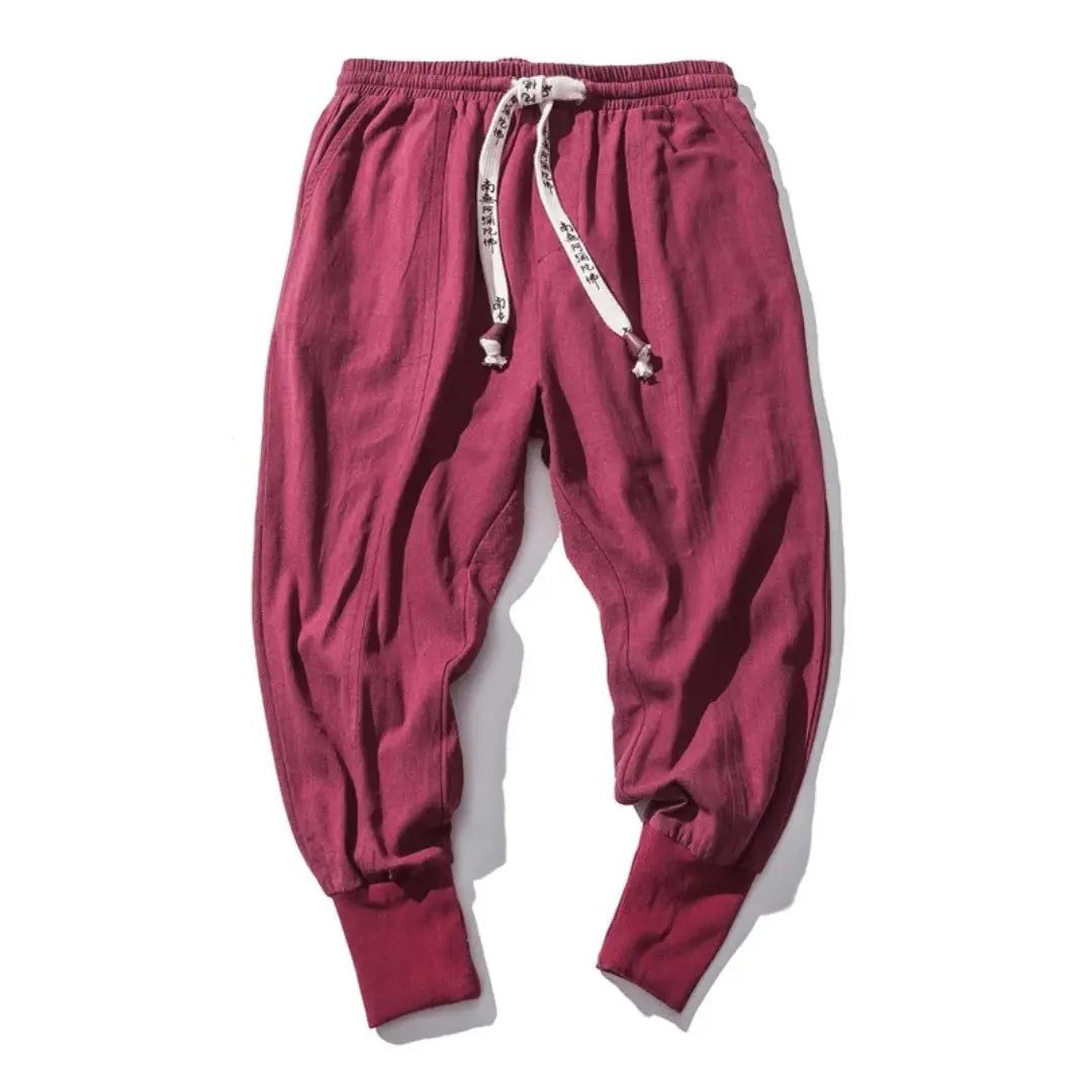 Kenji | Pantalons en mélange de coton premium à entrejambe bas pour homme