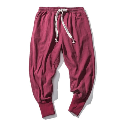 Kenji | Pantalons en mélange de coton premium à entrejambe bas pour homme