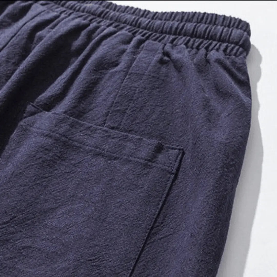 Kenji | Pantalons en mélange de coton premium à entrejambe bas pour homme