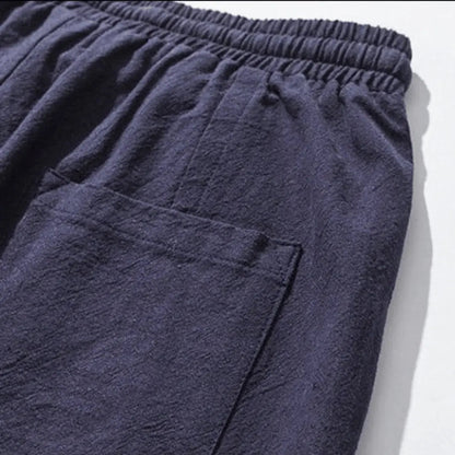 Kenji | Pantalons en mélange de coton premium à entrejambe bas pour homme