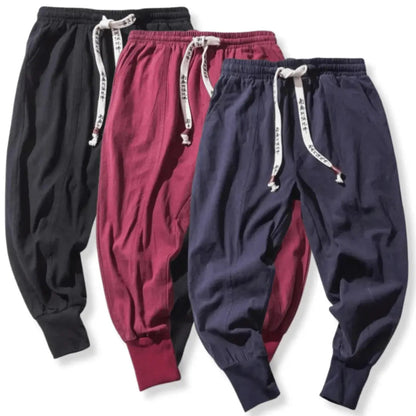 Kenji | Pantalons en mélange de coton premium à entrejambe bas pour homme