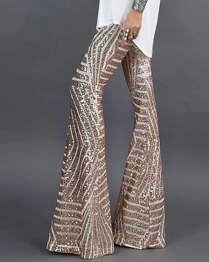 Leonor | Pantalon évasé en sequins pour femmes