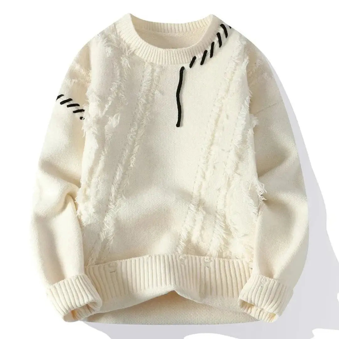 Lhuella | Pull en patchwork ample pour homme