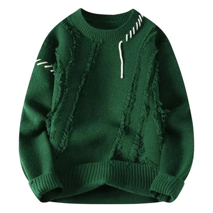 Lhuella | Pull en patchwork ample pour homme