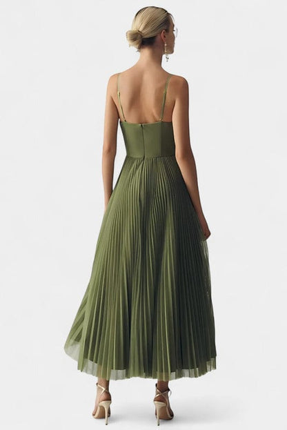 Liora | Women’s Off-Shoulder Green Maxi Dress2