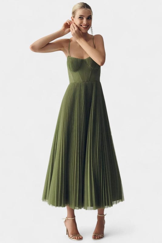 Liora | Women’s Off-Shoulder Green Maxi Dress4