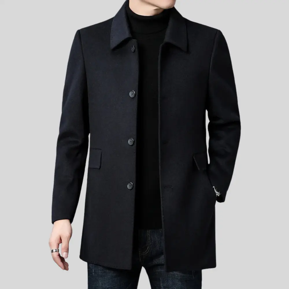 Lucien | Men’s Tailored Polyester-Blend Coat