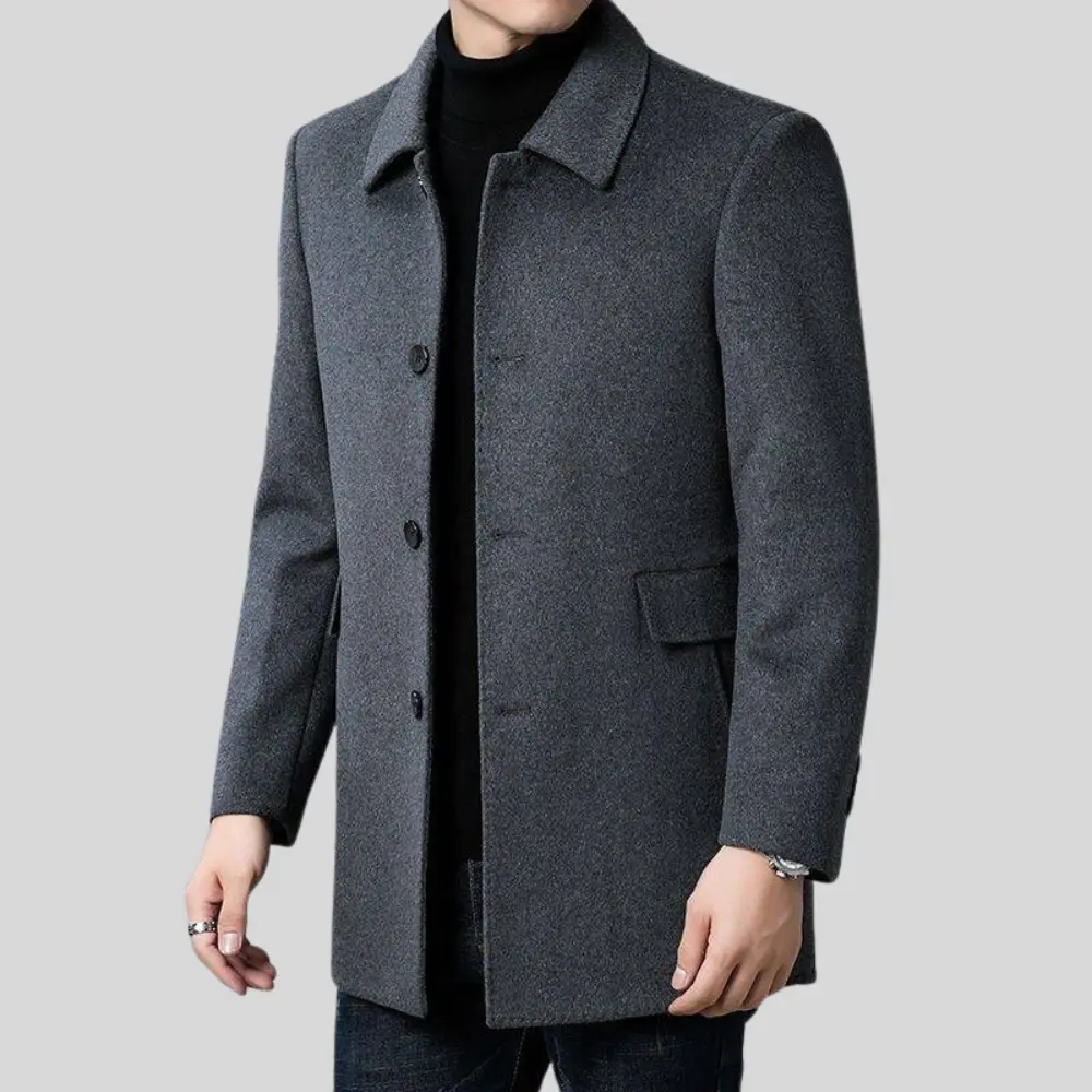 Lucien | Men’s Tailored Polyester-Blend Coat