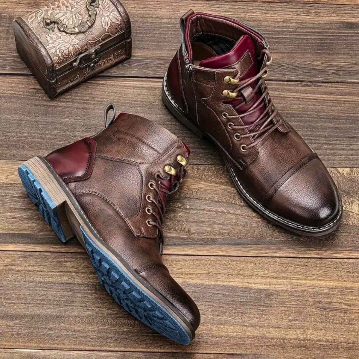 Manchester | Bottes en cuir vintage à la cheville pour hommes