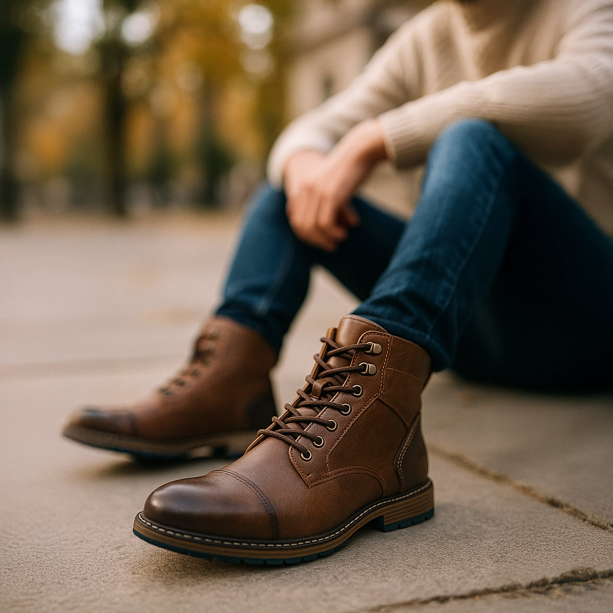 Manchester | Bottes en cuir vintage à la cheville pour hommes