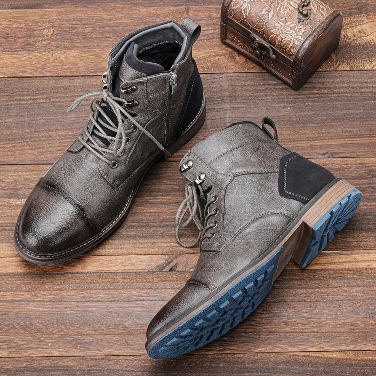 Manchester | Bottes en cuir vintage à la cheville pour hommes