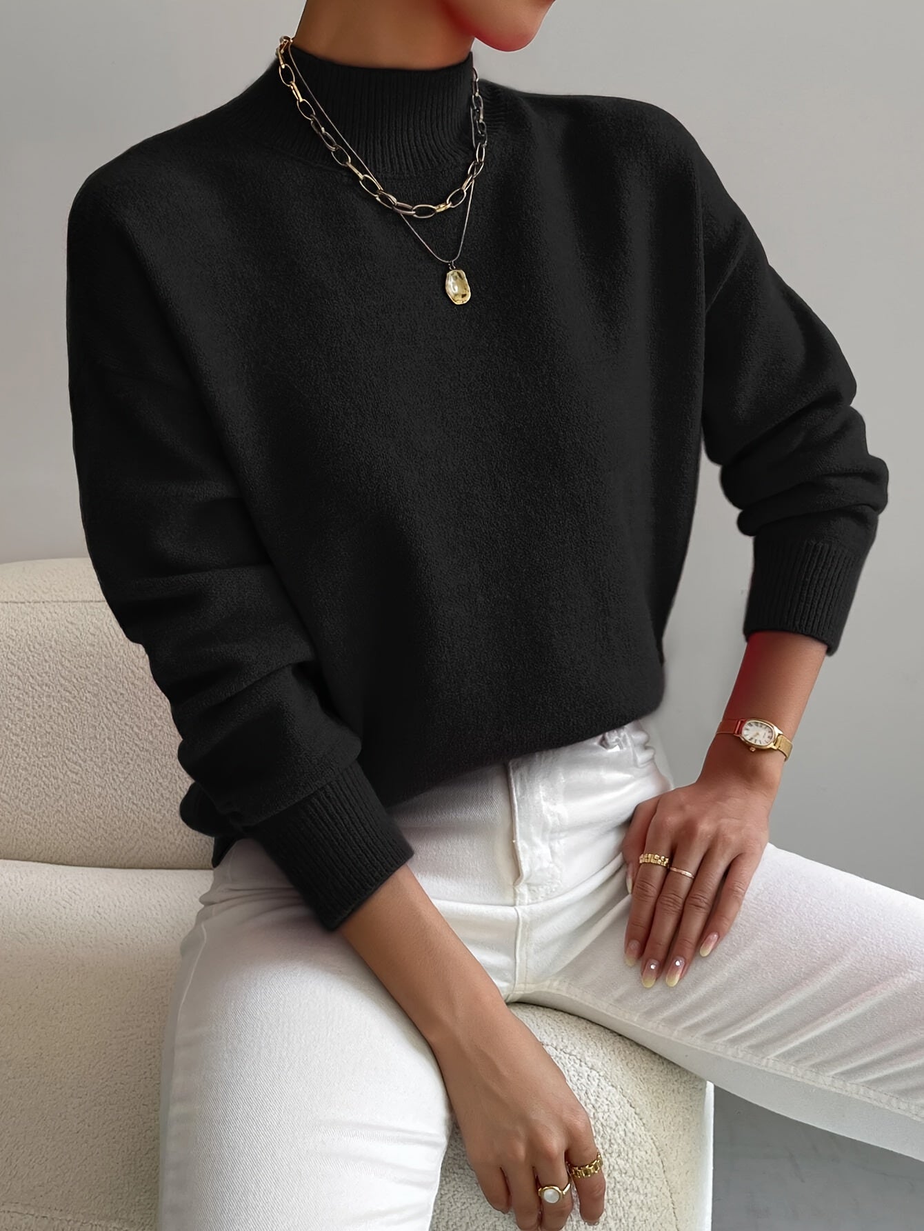 Marga | Pull élégant à col roulé pour femmes