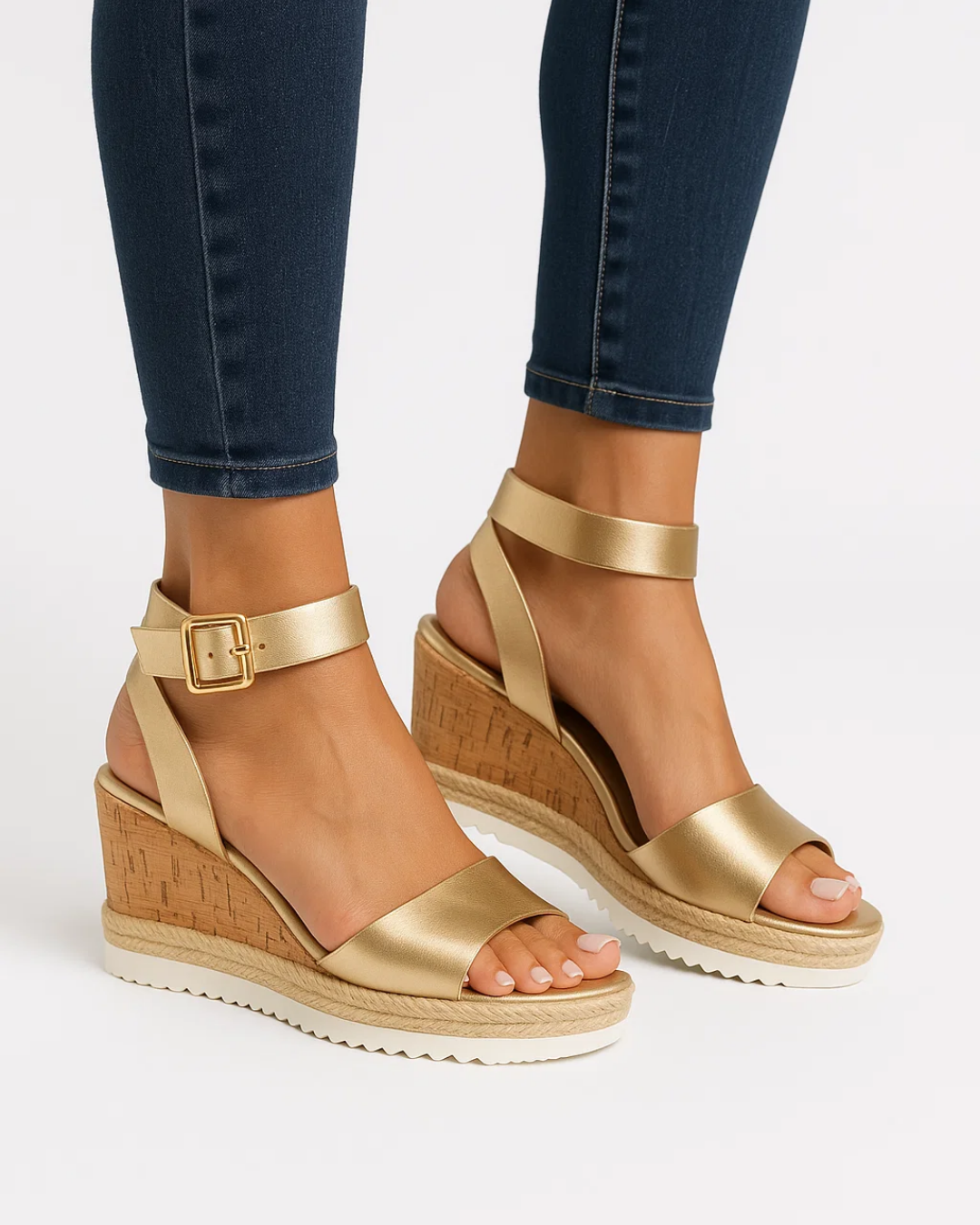 Marjie | Women’s Thick Strap Wedge Sandals