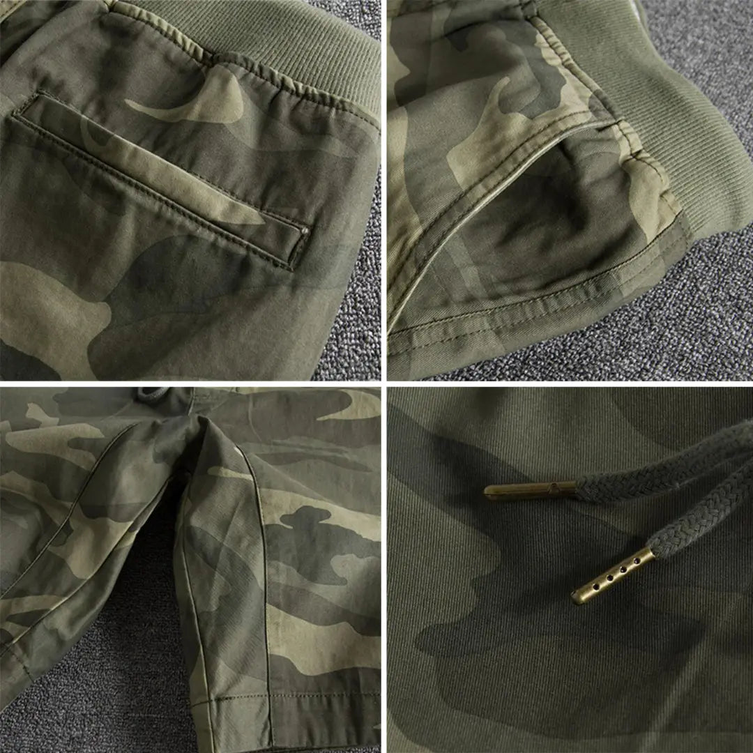 Massie | Shorts en coton camouflé tactiques pour homme