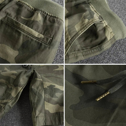 Massie | Shorts en coton camouflé tactiques pour homme