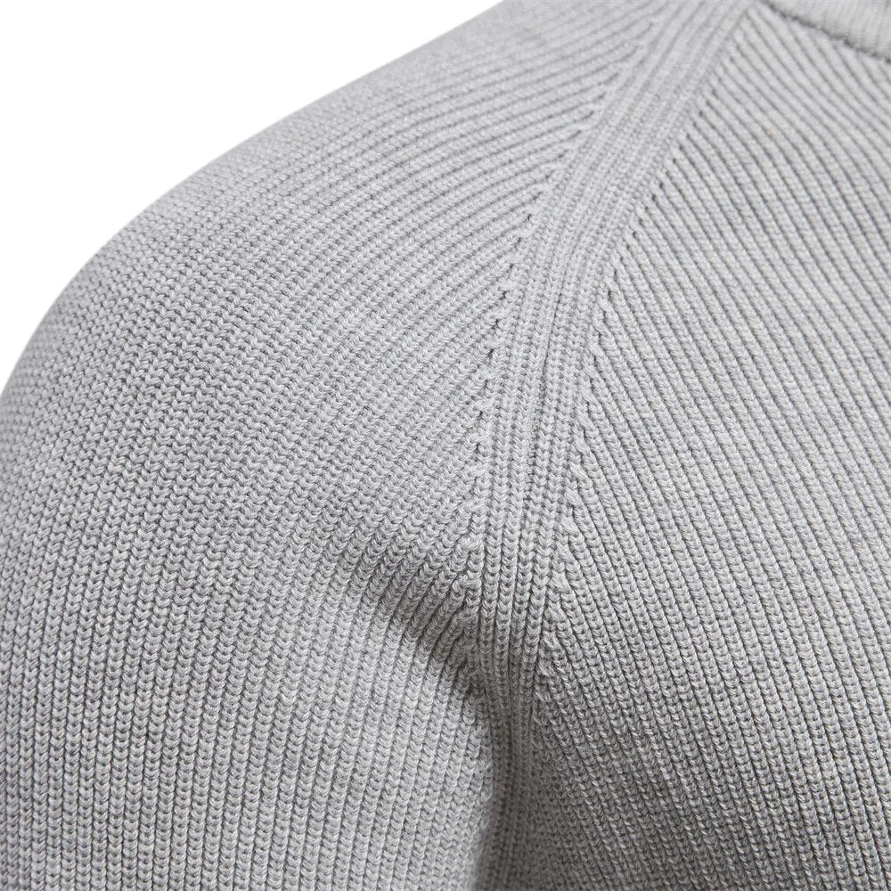 Nate | Pull en coton mélangé à demi-zip classique pour hommes