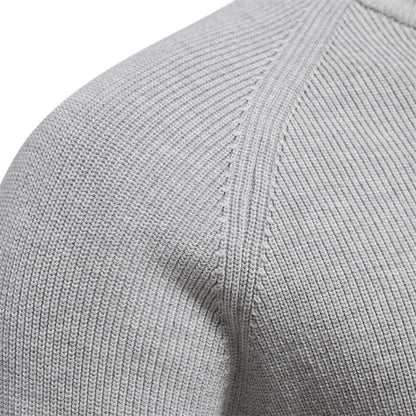 Nate | Pull en coton mélangé à demi-zip classique pour hommes
