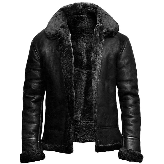 Noah | Men’s Black Shearling Leather Jacket