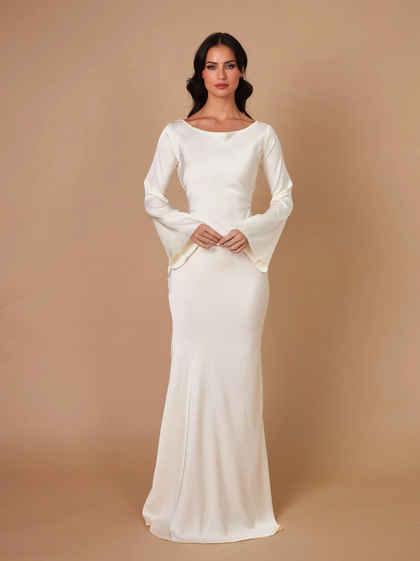 Pharia | Robe maxi à manches longues pour femmes – Élégance intemporelle pour chaque occasion