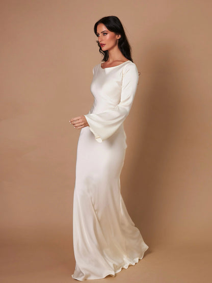 Pharia | Robe maxi à manches longues pour femmes – Élégance intemporelle pour chaque occasion