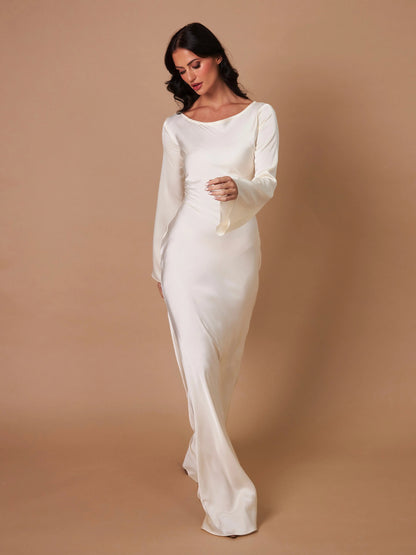 Pharia | Robe maxi à manches longues pour femmes – Élégance intemporelle pour chaque occasion